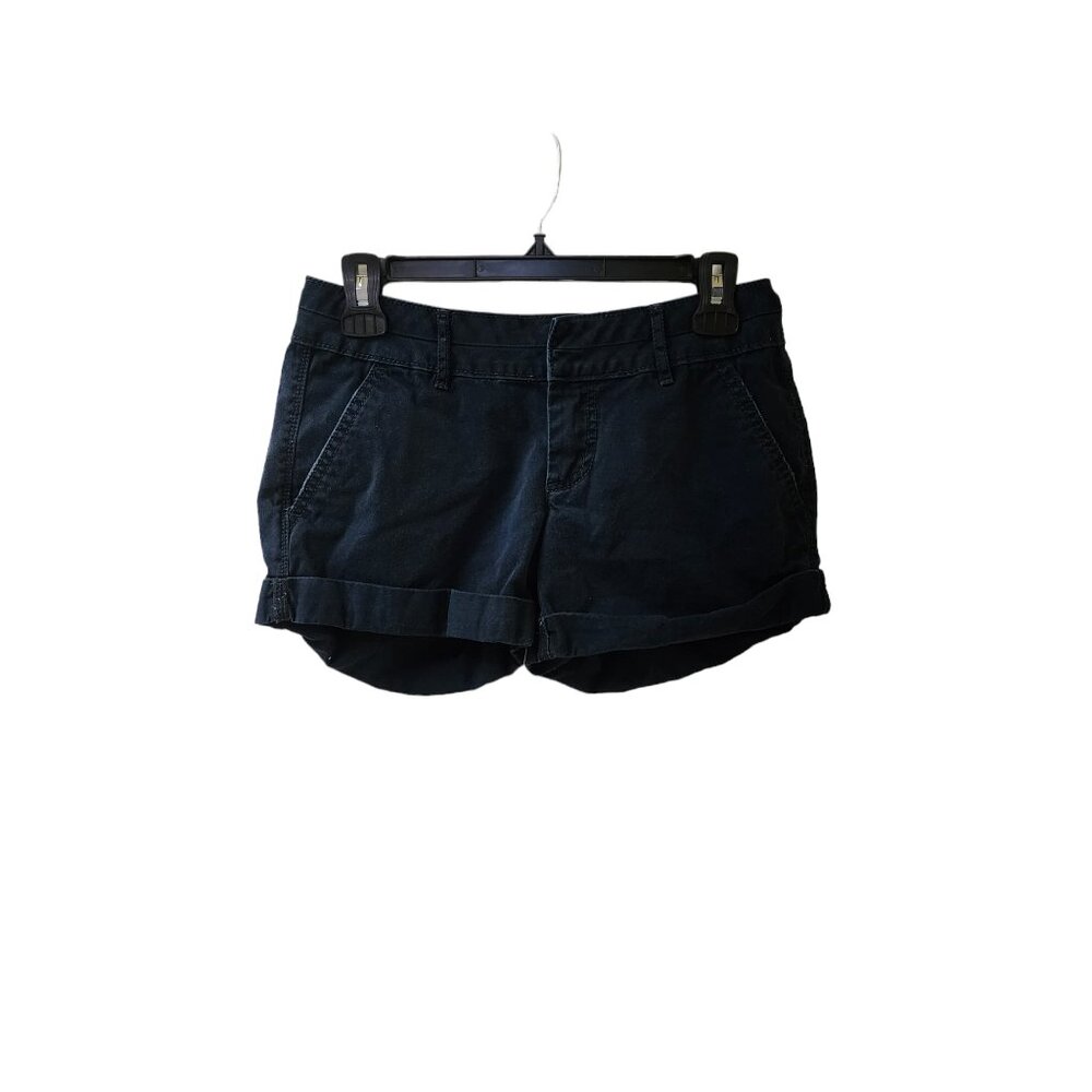 Lauren Conrad Navy Blue Chino Shorts Women's Size 2 Low Rise Cuffed
